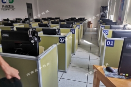 上海万禹罗店中学电动升降考试桌升降屏风考试桌